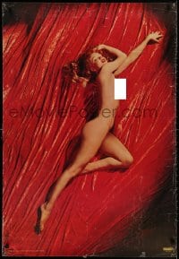 3r200 MARILYN MONROE 27x39 Swedish commercial poster 1973 classic sexy portrait, red velvet!