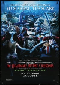 3r203 NIGHTMARE BEFORE CHRISTMAS 27x39 French commercial poster R2006 Tim Burton, Disney, cast!