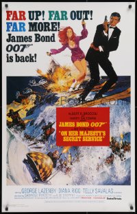 3r204 ON HER MAJESTY'S SECRET SERVICE 25x39 English commercial poster 1997 Lazenby's only Bond!