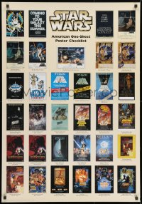3r216 STAR WARS CHECKLIST 28x40 German commercial poster 1997 great images of most posters!