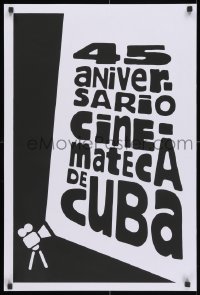 3r232 45 ANIVERSARIO DE LA CINEMATECA DE CUBA silkscreen Cuban 2004 b/w art!