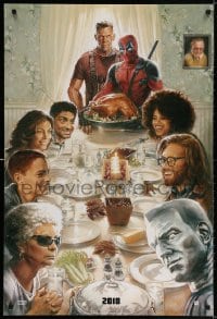 3r682 DEADPOOL 2 style A teaser DS 1sh 2018 wacky parody art of Norman Rockwell's Freedom from Want!