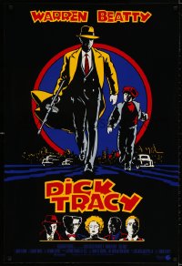 3r684 DICK TRACY int'l 1sh 1990 cool Johnny Kwan artwork of Warren Beatty and cast!