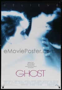 3r721 GHOST 1sh 1990 classic romantic close up of spirit Patrick Swayze & sexy Demi Moore!
