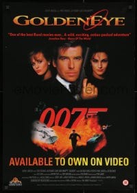 3r138 GOLDENEYE 24x33 English video poster 1995 Pierce Brosnan as secret agent James Bond 007!