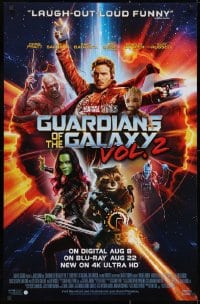 3r139 GUARDIANS OF THE GALAXY VOL. 2 26x40 Canadian video poster 2017 Chris Pratt, Saldana, cast image!