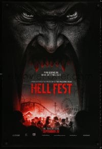 3r749 HELL FEST teaser DS 1sh 2018 very creepy carnival image, fun going in, hell getting out!