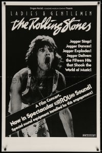 3r800 LADIES & GENTLEMEN THE ROLLING STONES 27x41 1sh 1973 c/u of rock & roll singer Mick Jagger!