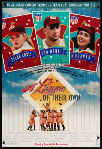 3r803 LEAGUE OF THEIR OWN heavy stock advance 1sh 1992 Tom Hanks, Madonna, Davis, women's baseball!