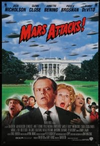 3r816 MARS ATTACKS! 1sh 1996 directed by Tim Burton, Jack Nicholson, Danny DeVito, Pierce Brosnan!