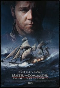 3r819 MASTER & COMMANDER advance DS 1sh 2003 Russell Crowe, Paul Bettany, Peter Weir!