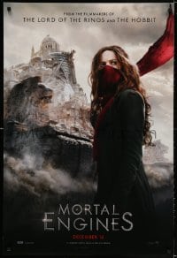 3r831 MORTAL ENGINES teaser DS 1sh 2018 some scars never heal, close-up of masked Hera Hilmar!