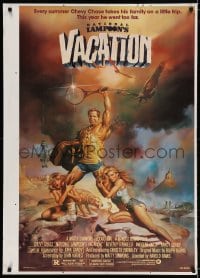 3r838 NATIONAL LAMPOON'S VACATION printer's test 1sh 1983 Chevy Chase and cast by Boris Vallejo!