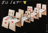 3r059 50 LAT TB Polish 27x38 1994 Mieczyslaw Gorowski art of poker cards in different shapes!