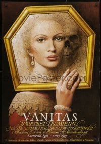 3r317 VANITAS exhibition Polish 27x39 1996 cool and creepy portrait artwork by Wieslaw Walkuski!