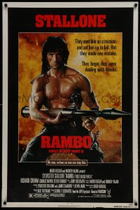 3r875 RAMBO FIRST BLOOD PART II 1sh 1985 no law, no war can stop Sylvester Stallone!