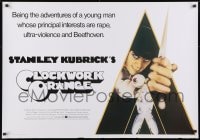 3r125 CLOCKWORK ORANGE 28x39 English REPRO poster 1980s Kubrick, Castle art of Malcolm McDowell!