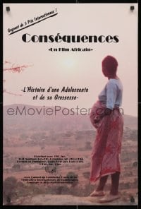 3r488 CONSEQUENCES 20x30 Zimbabwean special poster 1988 story about teen pregnancy!