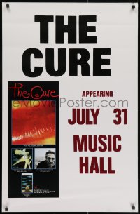 3r075 CURE 25x38 music poster 1987 appearing July 31 at Music Hall, cover art from albums!