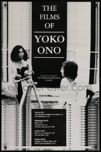 3r062 FILMS OF YOKO ONO 24x36 film festival poster 1991 great image of her and John Lennon!