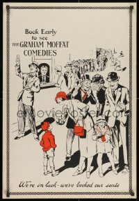 3r385 GRAHAM MOFFAT COMEDIES 21x31 English stage poster 1910s artwork of theater line by Willis!