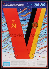 3r523 HAUS DER SOWJETISCHEN WISSENSCHAFT UND KULTUR 23x32 East German special poster 1989 cool!