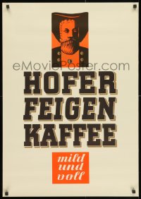 3r101 HOFER FEIGENKAFFEE 23x33 German advertising poster 1950s coffee first made for children!