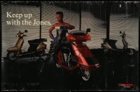 3r102 HONDA 25x38 advertising poster 1980s wild image of Grace Jones on scooter, keep up with her!