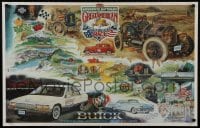 3r529 INTERSTATE BATTERIES GREAT AMERICAN RACE 24x38 special poster 1991 Henley art of racers!