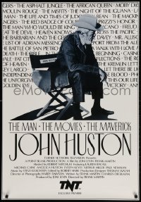 3r053 JOHN HUSTON: THE MAN, THE MOVIES, THE MAVERICK tv poster 1989 great image of director!