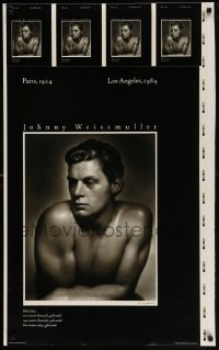 3r532 JOHNNY WEISSMULLER printer's test 24x40 special poster 1984 great images of classic Tarzan!