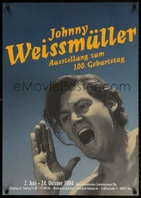3r066 JOHNNY WEISSMULLER AUSSTELLUNG ZUM 100. GEBURTSTAG 23x33 German festival poster 2004 b-day!