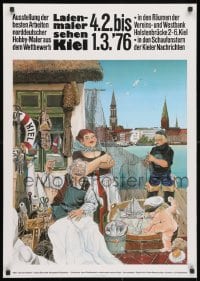 3r278 LAIENMALER SEHEN KIEL 24x33 German museum/art exhibition 1976 Klaus Burandt art of dock!