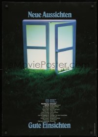 3r415 NEUE AUSSICHTEN 23x33 German stage poster 1980s artwork of open windows by Holger Matthies!