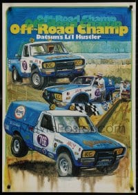 3r548 OFF-ROAD CHAMP DATSUN'S LI'L HUSTLER 24x34 special poster 1970s Gunter Tschiedel art!