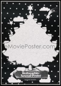 3r593 WEIHNACHTS-AUSMAL-POSTER 24x33 German special poster 1980s Gunter Schmidt Christmas tree!