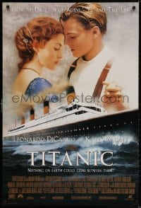 3r957 TITANIC style B revised int'l DS 1sh 1997 Leonardo DiCaprio & Winslet, James Cameron!