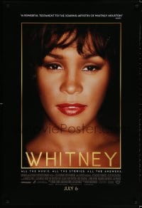 3r985 WHITNEY advance DS 1sh 2018 the life and music of Ms. Houston, Bobby Brown, Warwick, Gaye!