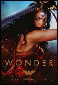 3r998 WONDER WOMAN teaser DS 1sh 2017 sexiest Gal Gadot in title role/Diana Prince, Wonder!