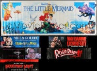 3s039 LOT OF 6 VINYL BANNERS 1980s-1990s Little Mermaid, Who Framed Roger Rabbit & more!
