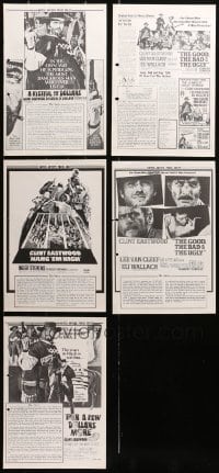 3s277 LOT OF 5 CLINT EASTWOOD AUSTRALIAN PRESS SHEETS 1960s-1970s The Good, The Bad & The Ugly!