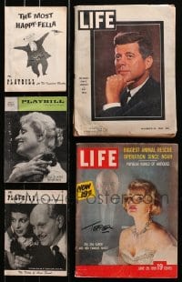 3s067 LOT OF 5 MAGAZINES AND PLAYBILLS 1950s-1960s filled with great images & articles!