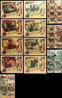 3s226 LOT OF 40 COWBOY WESTERN LOBBY CARDS 1940s-1950s complete sets from a few different movies!