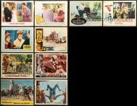 3s239 LOT OF 10 LOBBY CARDS 1950s-1960s great scenes from a variety of different movies!
