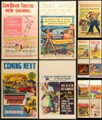 3s018 LOT OF 13 WINDOW CARDS 1950s great images from a variety of different movies!