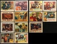 3s234 LOT OF 13 SCENE CARDS FROM RANDOLPH SCOTT MOVIES 1950s great scenes from his movies!