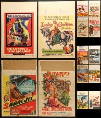 3s017 LOT OF 14 WINDOW CARDS 1950s great images from a variety of different movies!