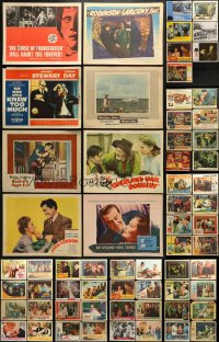 3s213 LOT OF 79 LOBBY CARDS 1950s-1970s great scenes from a variety of different movies!