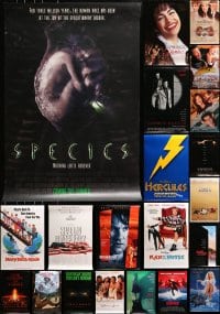 3s463 LOT OF 25 UNFOLDED MOSTLY DOUBLE-SIDED MOSTLY 27X40 ONE-SHEETS 1990s cool movie images!