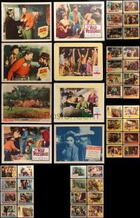 3s223 LOT OF 54 COWBOY WESTERN LOBBY CARDS 1940s-1960s incomplete sets from a variety of movies!